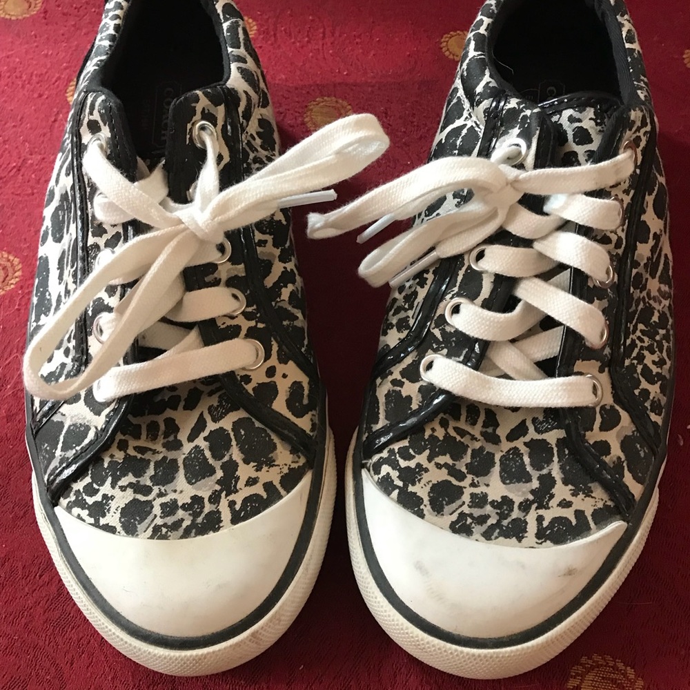 Coach tennis shoes, Leopard print. Women’s 8.